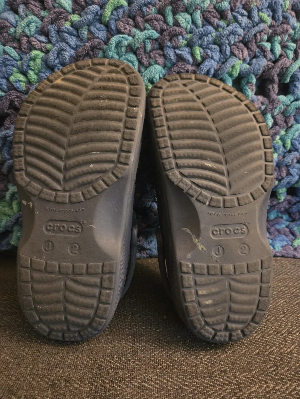 Blue Crocs Size J2